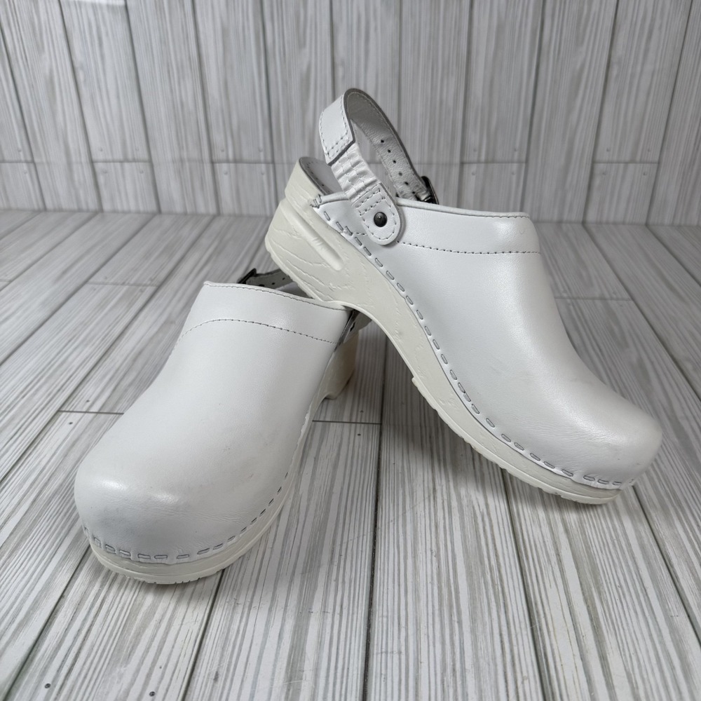 Toffeln Flexi Klog 0723 -‎ WHITE - Work Clogs SIZE 6.5
